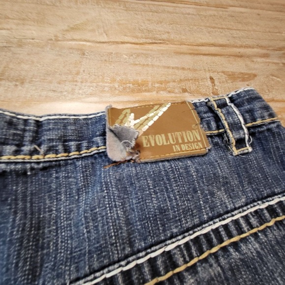 Evolution In Design Men's Jeans Size 40 Blue Distressed Baggy Denim 37x32 - Picture 8 of 11